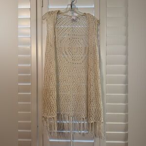 Cream Crochet Vest